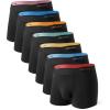 imageDAVID ARCHY Mens Trunks Underwear Rayon Made from Bamboo Breathable Pouch Underwear for Men 7 PackBlack  35 in 7 Pack