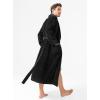 imageDAVID ARCHY Mens Robe Warm and Soft Cozy Coral Plush Fleece Long BathrobeBlacka
