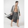 imageDAVID ARCHY Mens Robe Warm and Soft Cozy Coral Plush Fleece Long BathrobeDark Graye