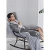 imageDAVID ARCHY Mens Robe Warm and Soft Cozy Coral Plush Fleece Long BathrobeDark Graye