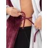 imageDAVID ARCHY Mens Robe Warm and Soft Cozy Coral Plush Fleece Long BathrobeHeather Maroon
