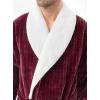imageDAVID ARCHY Mens Robe Warm and Soft Cozy Coral Plush Fleece Long BathrobeHeather Maroon