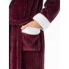 imageDAVID ARCHY Mens Robe Warm and Soft Cozy Coral Plush Fleece Long BathrobeHeather Maroon