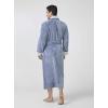 imageDAVID ARCHY Mens Robe Warm and Soft Cozy Coral Plush Fleece Long BathrobeMoonlight Blue