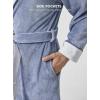 imageDAVID ARCHY Mens Robe Warm and Soft Cozy Coral Plush Fleece Long BathrobeMoonlight Blue