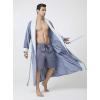 imageDAVID ARCHY Mens Robe Warm and Soft Cozy Coral Plush Fleece Long BathrobeMoonlight Blue