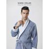 imageDAVID ARCHY Mens Robe Warm and Soft Cozy Coral Plush Fleece Long BathrobeMoonlight Blue