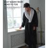 imageDAVID ARCHY Mens Soft Fleece Plush Robe Full Length Long BathrobeBlack  Shu Velveteen