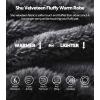 imageDAVID ARCHY Mens Soft Fleece Plush Robe Full Length Long BathrobeBlack  Shu Velveteen