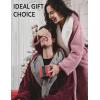 imageDAVID ARCHY Mens Soft Fleece Plush Robe Full Length Long BathrobeBlackdouble Bonded Velvet