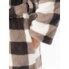 imageDAVID ARCHY Mens Soft Fleece Plush Robe Full Length Long BathrobeCoffee Grid  Shu Velveteen