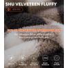 imageDAVID ARCHY Mens Soft Fleece Plush Robe Full Length Long BathrobeCoffee Grid  Shu Velveteen