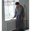 imageDAVID ARCHY Mens Soft Fleece Plush Robe Full Length Long BathrobeDark Gray  Shu Velveteen