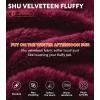 imageDAVID ARCHY Mens Soft Fleece Plush Robe Full Length Long BathrobeRed  Shu Velveteen