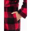 imageDAVID ARCHY Mens Soft Fleece Plush Robe Full Length Long BathrobeRed Grid Shu Velveteen