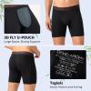 imageDAVID ARCHY Mens Underwear WickingMoisture Cooling Rayon Made From Bamboo Boxer Briefs with Support Pouch Fly 4 or 7 PackBlack  65 in 3 Pack No Fly