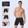imageDAVID ARCHY Mens Underwear WickingMoisture Cooling Rayon Made From Bamboo Boxer Briefs with Support Pouch Fly 4 or 7 PackBlack  65 in 3 Pack With Fly