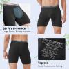 imageDAVID ARCHY Mens Underwear WickingMoisture Cooling Rayon Made From Bamboo Boxer Briefs with Support Pouch Fly 4 or 7 PackBlack  65 in 3 Pack With Fly