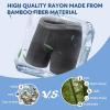 imageDAVID ARCHY Mens Underwear WickingMoisture Cooling Rayon Made From Bamboo Boxer Briefs with Support Pouch Fly 4 or 7 PackBlackDark GrayNavy Blue  65 in 3 Pack  With Fly