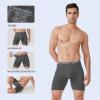 imageDAVID ARCHY Mens Underwear WickingMoisture Cooling Rayon Made From Bamboo Boxer Briefs with Support Pouch Fly 4 or 7 PackBlackDark GrayNavy Blue  65 in 3 Pack  With Fly