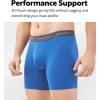imageDAVID ARCHY Mens Underwear WickingMoisture Cooling Rayon Made From Bamboo Boxer Briefs with Support Pouch Fly 4 or 7 PackBlueRedYellow BrownCardamom Green