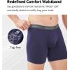 imageDAVID ARCHY Mens Underwear WickingMoisture Cooling Rayon Made From Bamboo Boxer Briefs with Support Pouch Fly 4 or 7 PackDark BlueOlive GreenBlack Purple