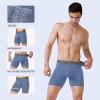 imageDAVID ARCHY Mens Underwear WickingMoisture Cooling Rayon Made From Bamboo Boxer Briefs with Support Pouch Fly 4 or 7 PackGrayMoolight BluePale Green  65 in 3 Pack No Fly