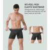 imageDAVID ARCHY Mens Underwear WickingMoisture Cooling Rayon Made From Bamboo Boxer Briefs with Support Pouch Fly 4 or 7 PackGrayMoolight BluePale Green  65 in 3 Pack No Fly