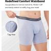 imageDAVID ARCHY Mens Underwear WickingMoisture Cooling Rayon Made From Bamboo Boxer Briefs with Support Pouch Fly 4 or 7 PackLight GrayLight BlueBlueLight Green