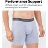 imageDAVID ARCHY Mens Underwear WickingMoisture Cooling Rayon Made From Bamboo Boxer Briefs with Support Pouch Fly 4 or 7 PackLight GrayLight BlueBlueLight Green