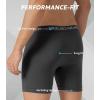 imageDAVID ARCHY Mens Performance Boxer Briefs 3 Pack 3D Support Pouch ampamp No RideUp Design MoistureWicking Sport UnderwearB1 solid No Flyblack