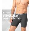 imageDAVID ARCHY Mens Performance Boxer Briefs 3 Pack 3D Support Pouch ampamp No RideUp Design MoistureWicking Sport UnderwearB2 dark GrayBlackLight Gray  Solid No Fly