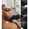 imageDAVID ARCHY Mens Soft Underwear Micro Modal Dual Pouch Trunks Ball Pouch Bulge Enhancing Boxer Briefs for Men 3 or 4 PackB2  Black  65 in 3 Pack
