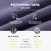 imageDAVID ARCHY Mens Soft Underwear Micro Modal Dual Pouch Trunks Ball Pouch Bulge Enhancing Boxer Briefs for Men 3 or 4 PackC2  NavyPlumSlate BlueDusty Violet  25 in 4 Pack