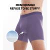 imageDAVID ARCHY Mens Soft Underwear Micro Modal Dual Pouch Trunks Ball Pouch Bulge Enhancing Boxer Briefs for Men 3 or 4 PackD3  CharcoalDusty VioletSlate Blue  65 in 3 Pack