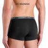 imageDAVID ARCHY Mens Trunks Underwear Soft Breathable Rayon Made from Bamboo Trunk No Fly PouchA  Black4 Pack