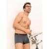 imageDAVID ARCHY Mens Trunks Underwear Soft Breathable Rayon Made from Bamboo Trunk No Fly PouchB  Navy BlueDark Gray4 Pack  No Fly