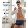 imageDAVID ARCHY Mens Trunks Underwear Soft Breathable Rayon Made from Bamboo Trunk No Fly PouchB  Navy BlueDark Gray4 Pack  No Fly