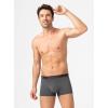 imageDAVID ARCHY Mens Trunks Underwear Soft Breathable Rayon Made from Bamboo Trunk No Fly PouchB  Navy BlueDark Gray4 Pack  No Fly
