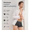 imageDAVID ARCHY Mens Trunks Underwear Soft Breathable Rayon Made from Bamboo Trunk No Fly PouchC  Navy BlueDark Gray4 Pack  No Fly  3
