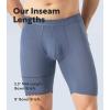 imageDAVID ARCHY Mens Underwear Boxer Briefs Breathable Soft MoistureWicking with Fly Underwear Long Leg 8quot for Men 3 PackLong Leg 8  B BlackDark GrayNavy Blue  3 Pack