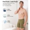 imageDAVID ARCHY Mens Underwear Boxer Briefs Breathable Soft MoistureWicking with Fly Underwear Long Leg 8quot for Men 3 PackLong Leg 8  BlackBrownOlive Green  3 Pack