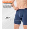 imageDAVID ARCHY Mens Underwear Boxer Briefs Breathable Soft MoistureWicking with Fly Underwear Long Leg 8quot for Men 3 PackLong Leg 8  BlackNavyGray Blue  3 Pack