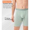 imageDAVID ARCHY Mens Underwear Boxer Briefs Breathable Soft MoistureWicking with Fly Underwear Long Leg 8quot for Men 3 PackLong Leg 8  GrayBlueGreen  3 Pack