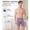 imageDAVID ARCHY Mens Underwear Boxer Briefs Breathable Soft MoistureWicking with Fly Underwear Long Leg 8quot for Men 3 PackLong Leg 8  GrayPurpleOlive Green  3 Pack