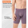 imageDAVID ARCHY Mens Underwear Boxer Briefs Breathable Soft MoistureWicking with Fly Underwear Long Leg 8quot for Men 3 PackLong Leg 8  GrayPurpleOlive Green  3 Pack