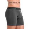 imageDAVID ARCHY Mens Underwear Boxer Briefs Breathable Soft MoistureWicking with Fly Underwear for Men MultipackA1  55  Black  4 Pack