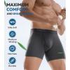 imageDAVID ARCHY Mens Underwear Boxer Briefs Breathable Soft MoistureWicking with Fly Underwear for Men MultipackA4  55  BlackDark Gray  4 Pack