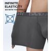 imageDAVID ARCHY Mens Underwear Boxer Briefs Breathable Soft MoistureWicking with Fly Underwear for Men MultipackA4  55  BlackDark Gray  4 Pack