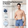 imageDAVID ARCHY Mens Underwear Boxer Briefs Breathable Soft MoistureWicking with Fly Underwear for Men MultipackZ2  55  Light BlueBlueGreenGray  4 Pack